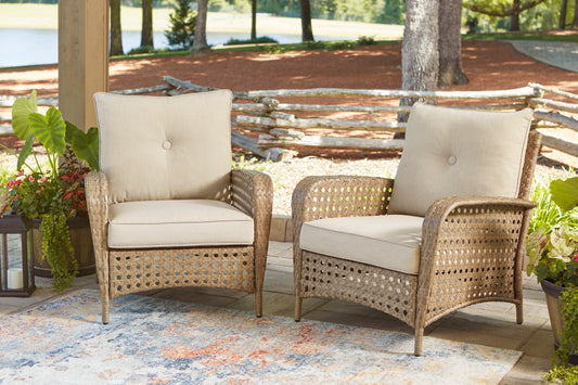 Ashley Signature Design Braylee Lounge Chair with Cushion (Set of 2) Driftwood P345-820