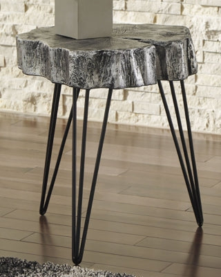 Ashley Signature Design Dellman Accent Table Antique Silver Finish A4000074