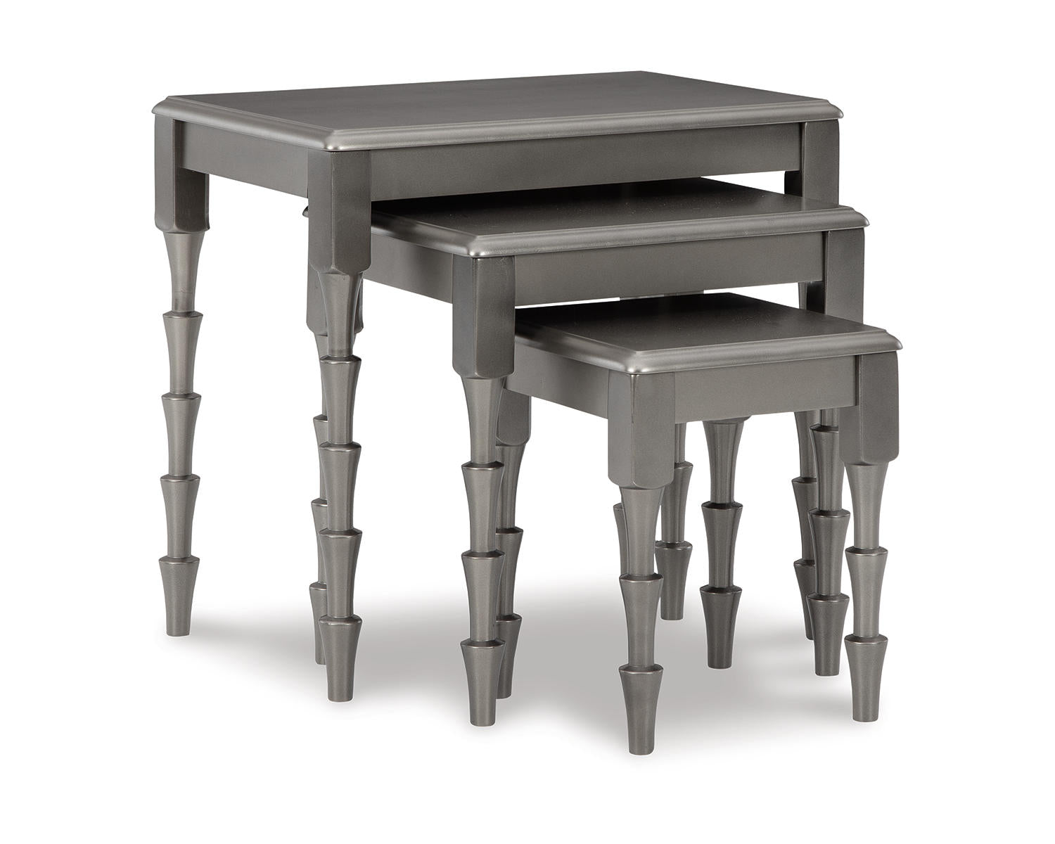 Ashley Signature Design Larkendale Accent Table (Set of 3) Metallic;Black/Gray A4000353