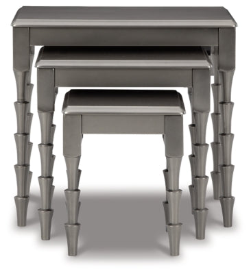 Ashley Signature Design Larkendale Accent Table (Set of 3) Metallic Gray A4000353