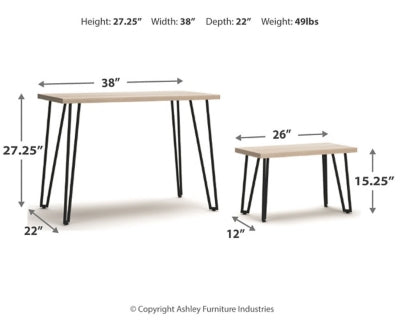 Ashley Signature Design Blariden Desk with Bench Brown/Black B008-101