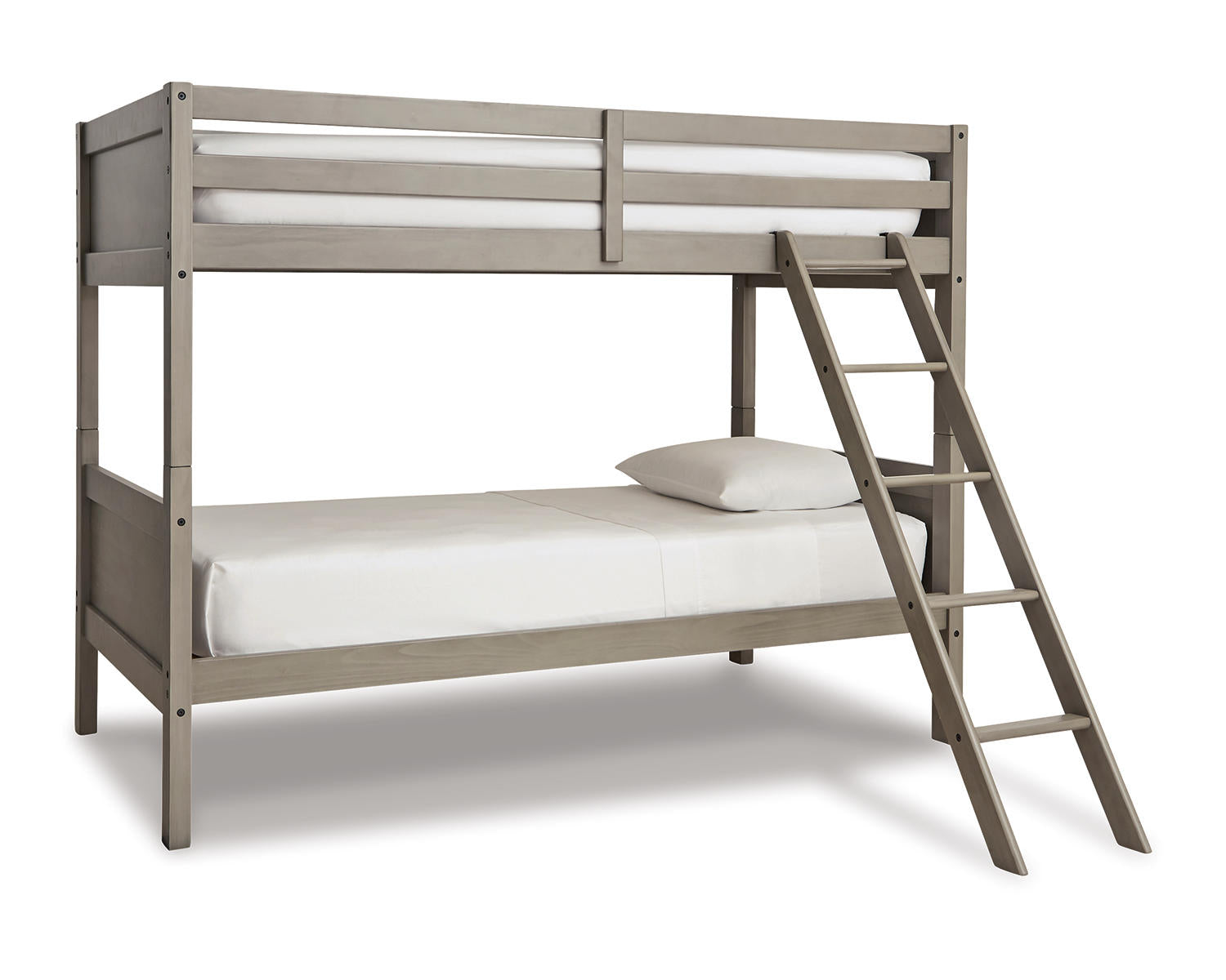 Ashley Signature Design Lettner Twin/Twin Bunk Bed with Ladder Black/Gray B733-59