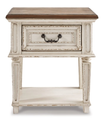 Ashley Signature Design Realyn Nightstand Chipped White B743-91