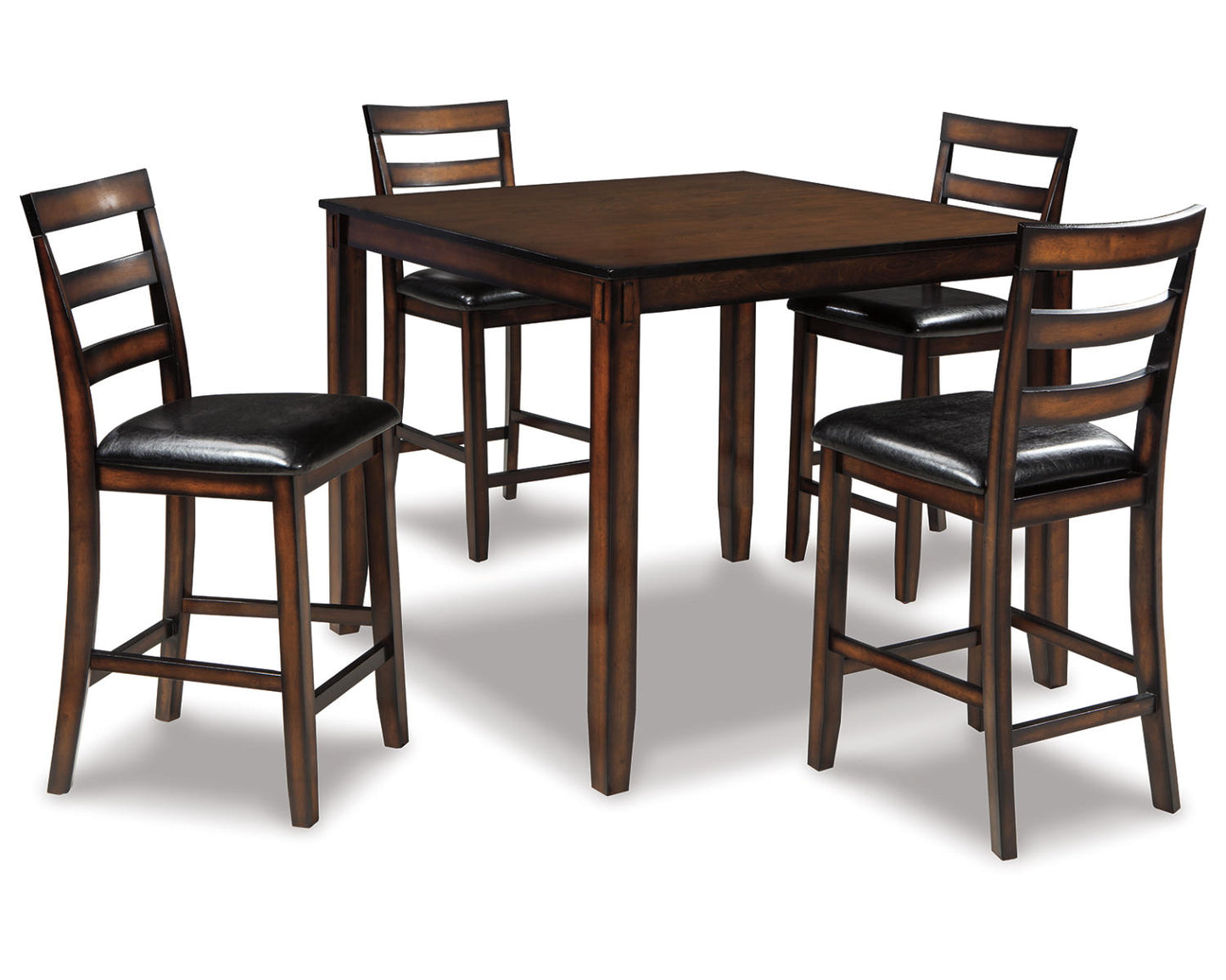 Ashley Signature Design Coviar Counter Height Dining Table and Bar Stools (Set of 5) Brown/Beige D385-223