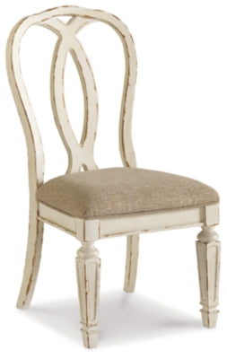 Ashley Signature Design Realyn Dining Chair Chipped White D743-02