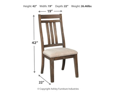 Ashley Signature Design Wyndahl Dining Chair Rustic Brown D813-01