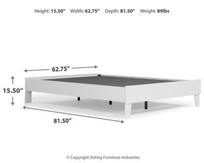 Ashley Signature Design Piperton Queen Platform Bed White EB1221-113