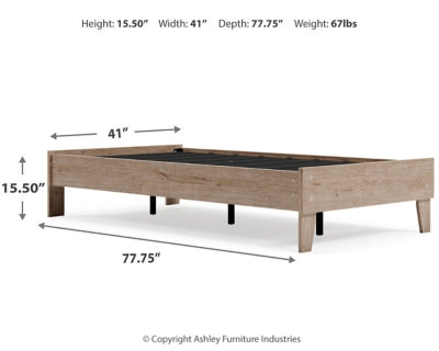 Ashley Signature Design Oliah Twin Platform Bed Natural EB2270-111