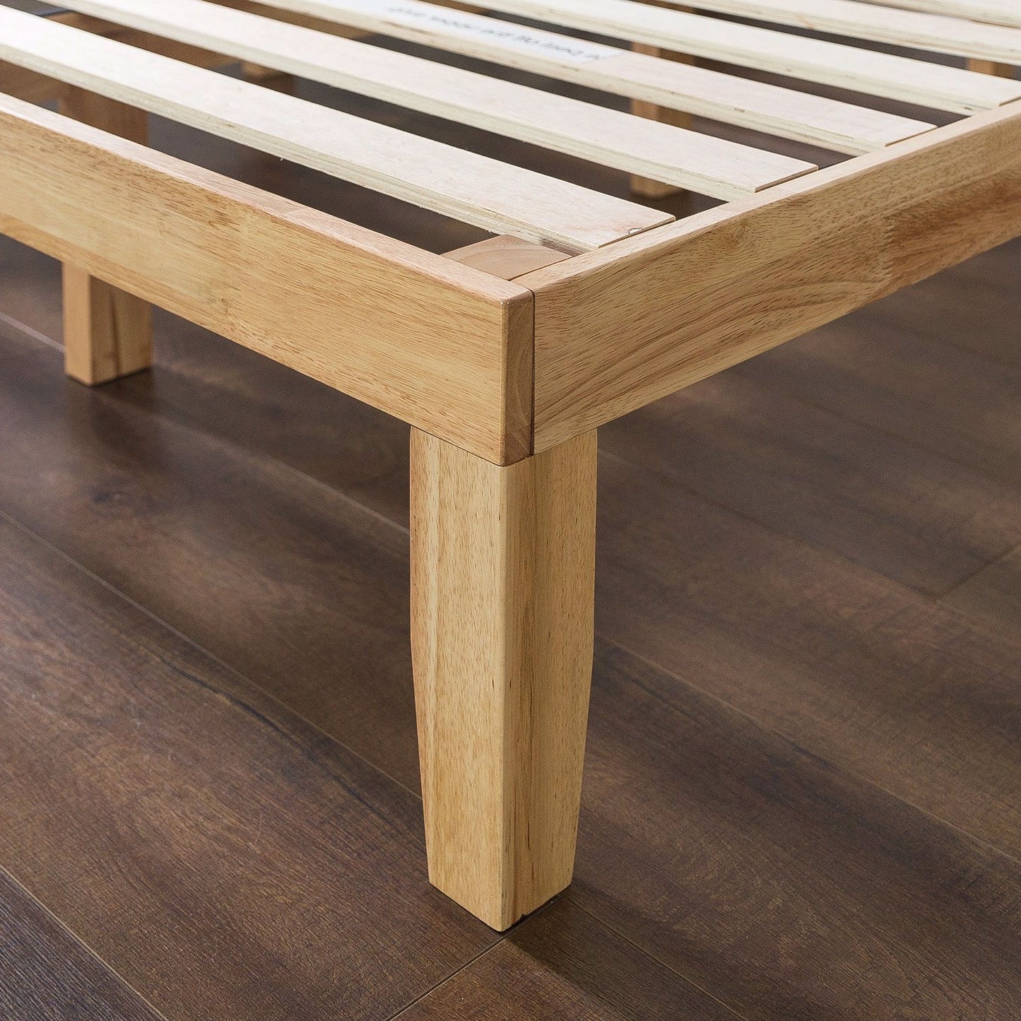 Full size Solid Wood Platform Bed Frame in Natural Finish
