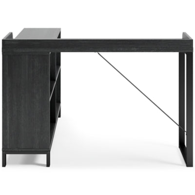 Ashley Signature Design Yarlow Home Office L-Desk Black H215-24