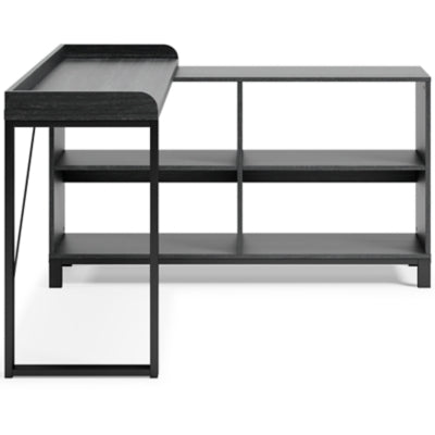 Ashley Signature Design Yarlow Home Office L-Desk Black H215-24