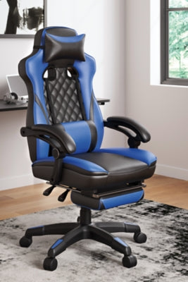 Ashley Signature Design Lynxtyn Home Office Swivel Desk Chair Blue/Black H400-06A
