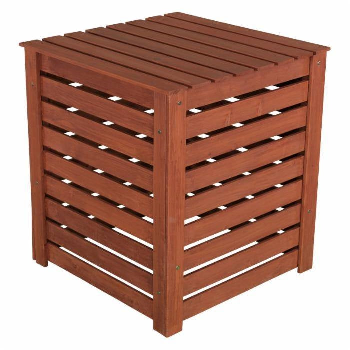 Solid Wood 90-Gallon Compost Bin with Removable Top and Hinged Side Panel