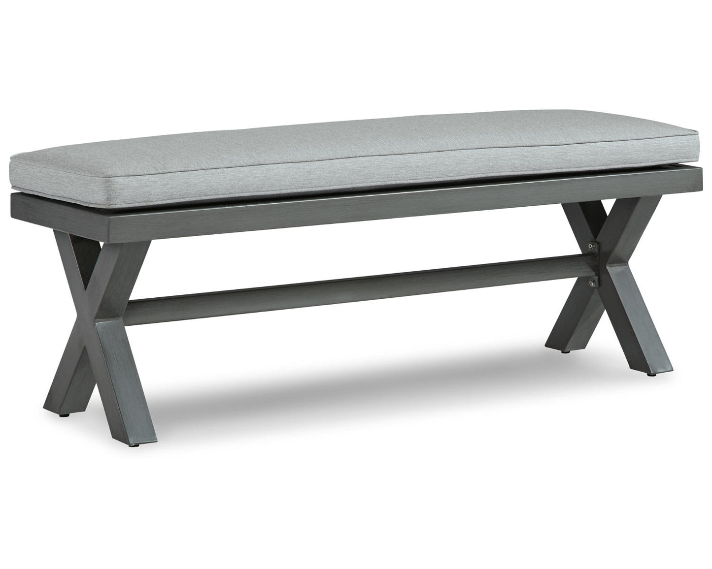 Ashley Signature Design Elite Park Outdoor Bench with Cushion Black/Gray P518-600