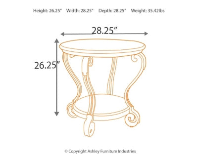 Ashley Signature Design Nestor End Table Medium Brown T517-6