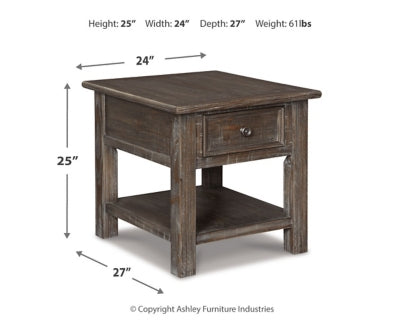 Ashley Signature Design Wyndahl End Table Rustic Brown T648-3