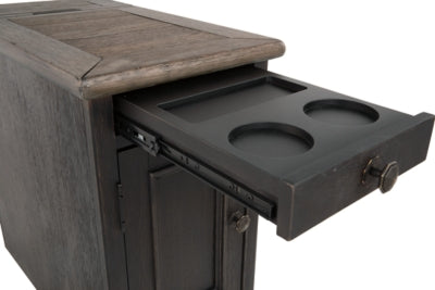Ashley Signature Design Tyler Creek Chairside End Table with USB Ports & Outlets Grayish Brown/Black T736-7