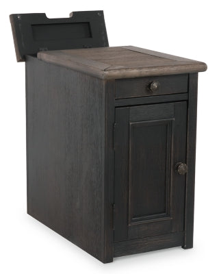 Ashley Signature Design Tyler Creek Chairside End Table with USB Ports & Outlets Grayish Brown/Black T736-7